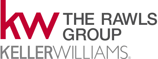 Logo for KW The Rawls Group Keller Williams. kw is in large red letters, with THE RAWLS GROUP in gray and KELLERWILLIAMS in light gray below. Simple, professional design on a light background.