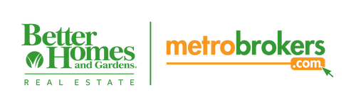 Logo for Better Homes and Gardens Real Estate and metrobrokers.com.