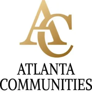 Logo for Atlanta Communities, featuring a gold stylized AC emblem above the text ATLANTA COMMUNITIES.